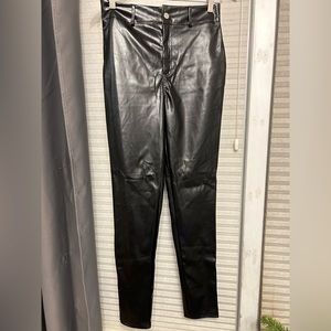Faux leather pants